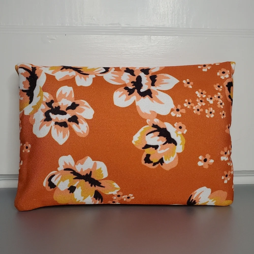 Rachel Pally Reversible Clutch – Orange Floral Pattern / Marigold - Picture 1 of 5